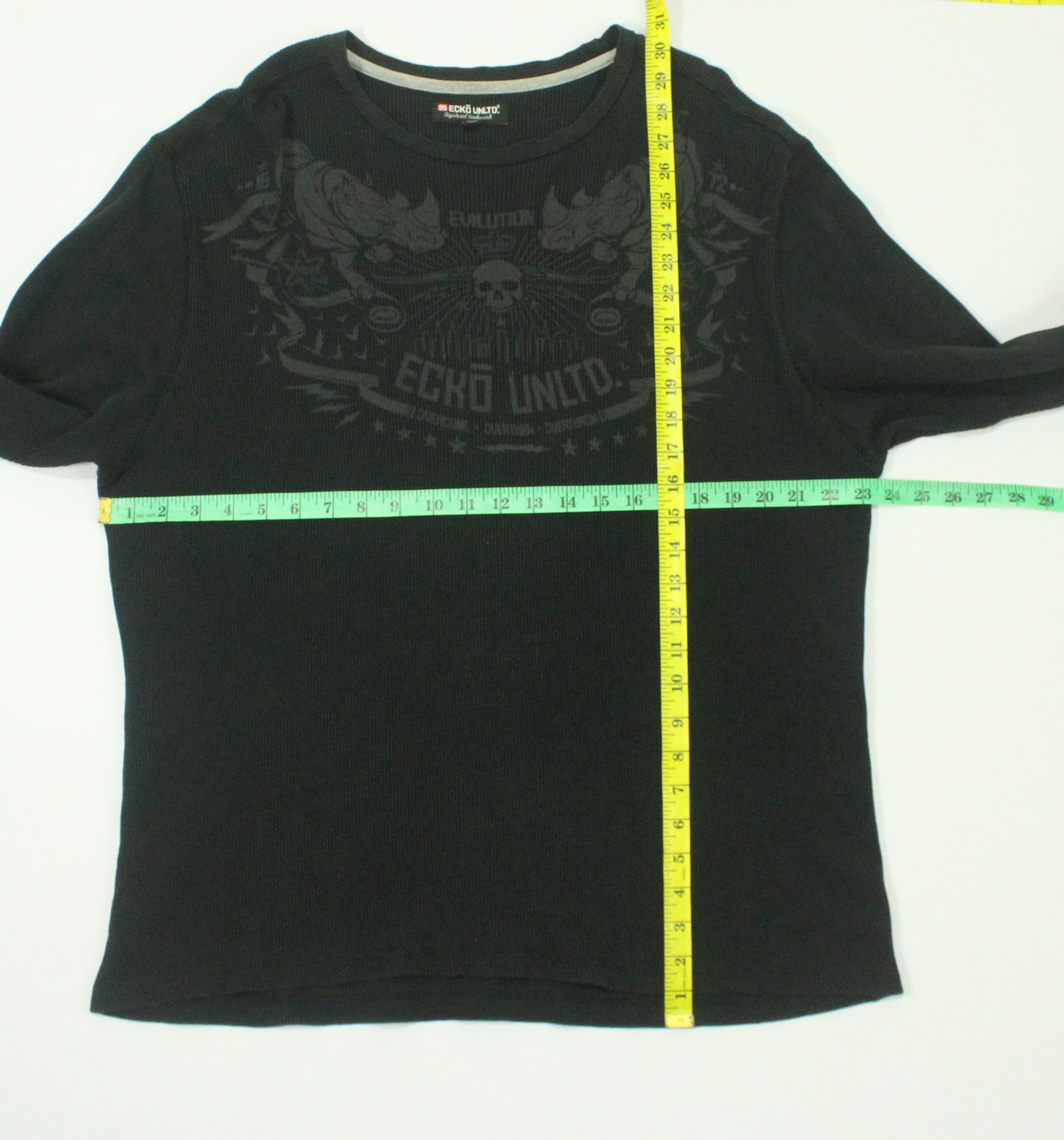 Ecko Unltd. Distressed Thrashed Vintage ECKOUNLTD Skull Thermal ERD Size US M / EU 48-50 / 2 - 9 Thumbnail