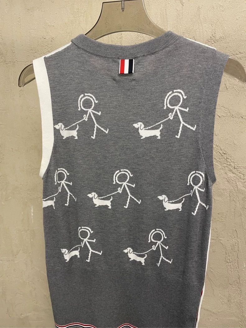 Thom Browne Thom browne White and gray stitching dog walking villain kn Size XS / US 0-2 / IT 36-38 - 5 Thumbnail