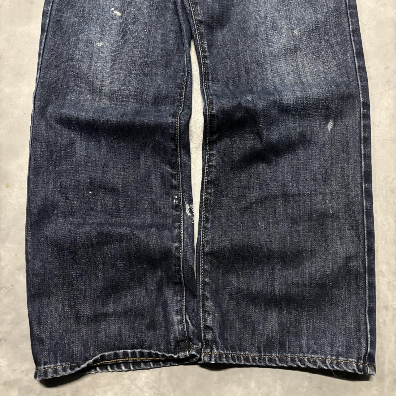 Japanese Brand × Vintage Crazy Vintage Y2K/2000s Grunge Dark Wash Denim Jeans! Size US 34 / EU 50 - 6 Thumbnail