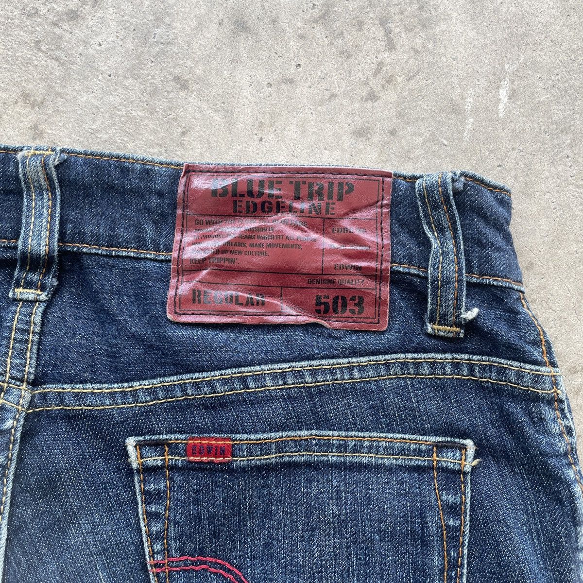 Edwin W30 Vintage Edwin 503 Regular Distressed Jeans Pants Denim Size US 30 / EU 46 - 8 Thumbnail