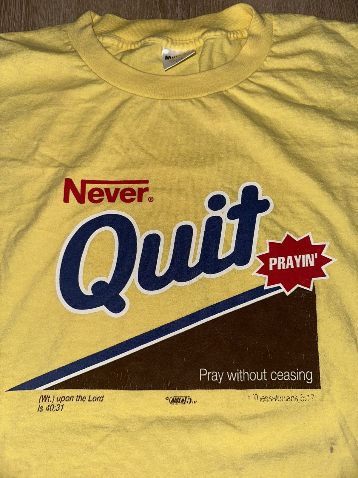 Vintage Vintage Never Quit Praying Nesquik Parody T-Shirt Size US XXL / EU 58 / 5 - 3 Thumbnail