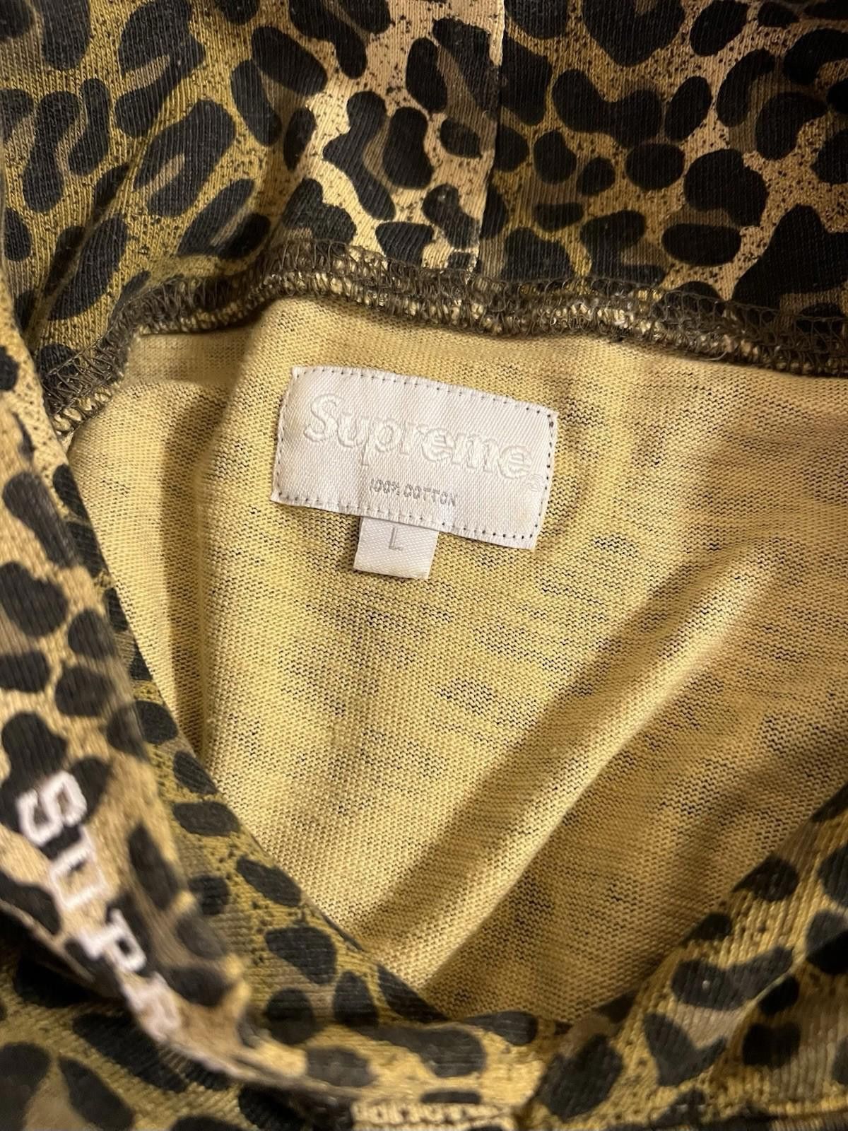 Supreme Supreme Silver Label 100% Cotton Thin Hoodie Leopard L Size US L / EU 52-54 / 3 - 9 Thumbnail