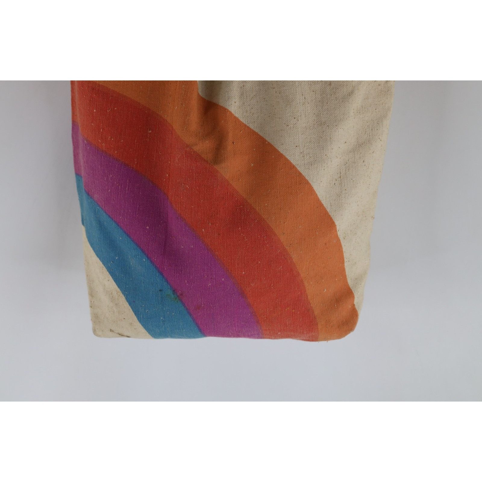 Vintage Vintage 70s Streetwear Boho Chic Rainbow Canvas Tote Bag Size ONE SIZE - 9 Thumbnail