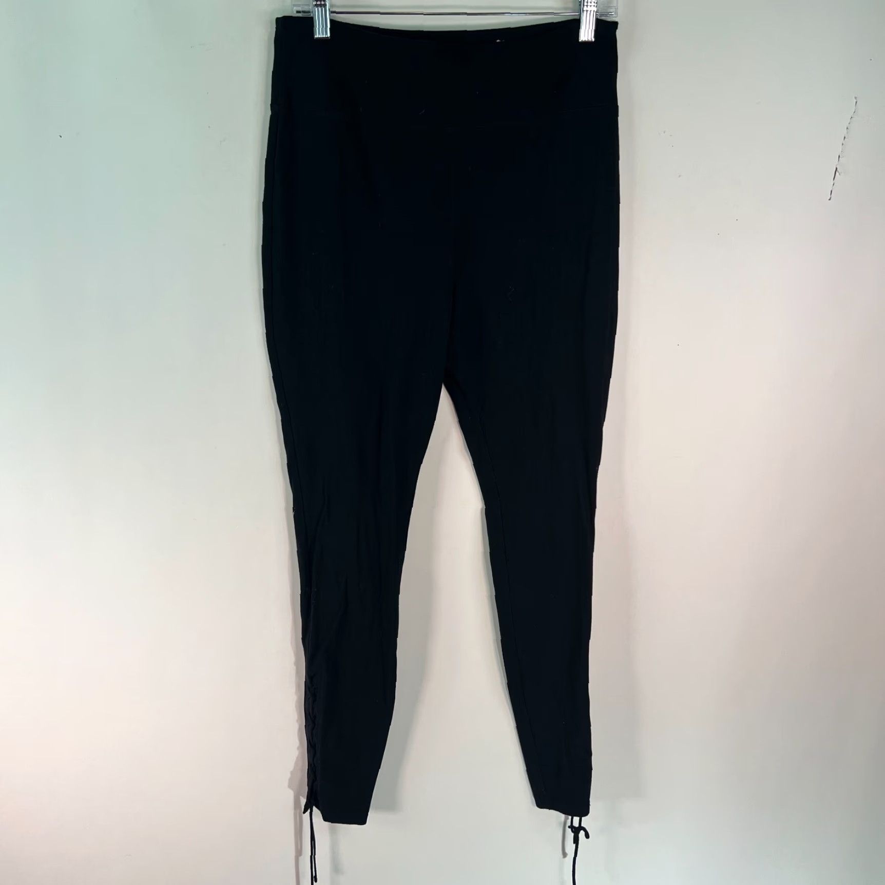 Mossimo Mossimo Womens Skinny Leg Pull On Activewear Black Leggings Size L Size 30" / US 8 / IT 44 - 2 Thumbnail