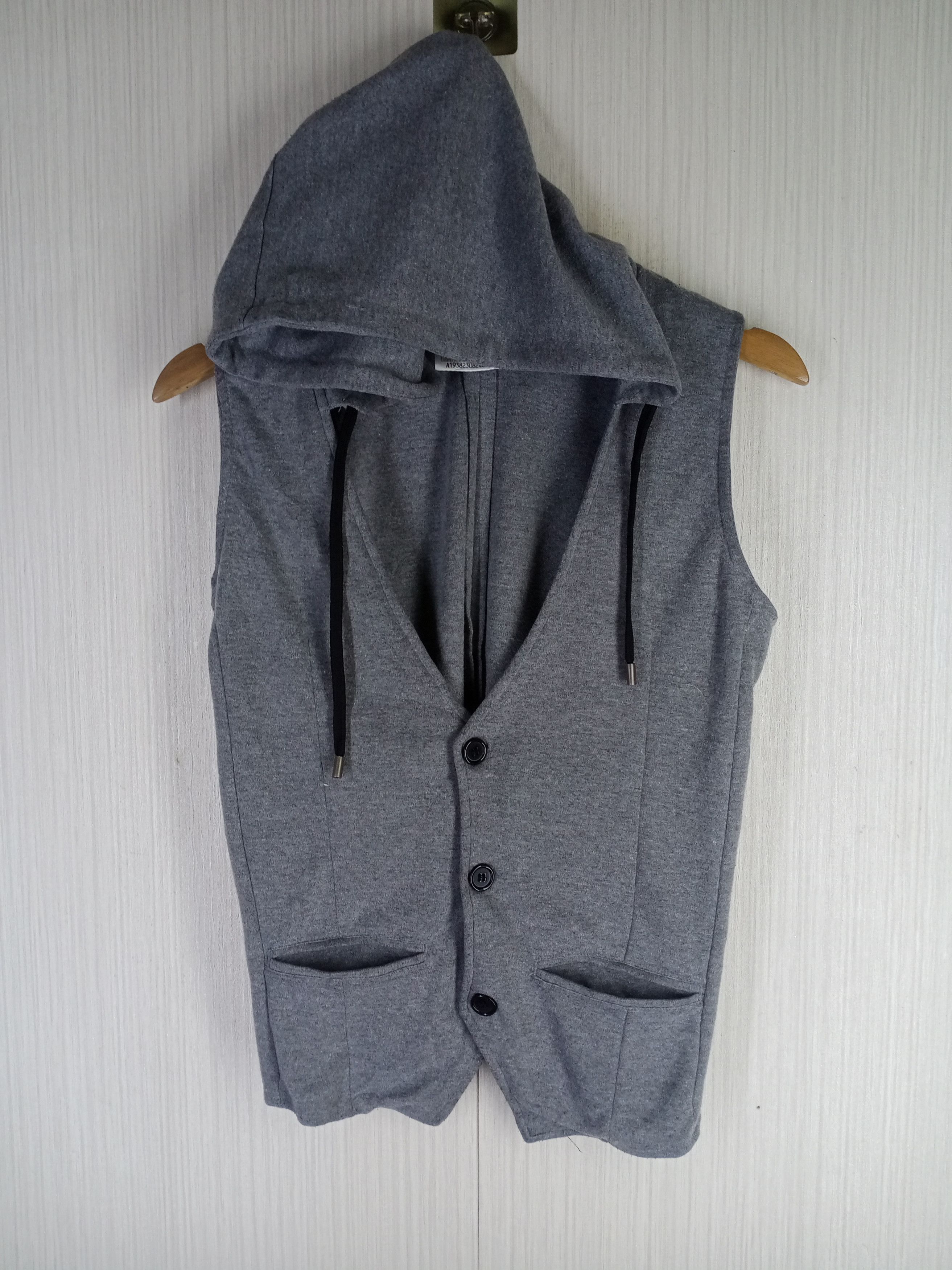 Katharine Hamnett London Rare Katharine Hamnett Cut & Sewn Sleeveless Hoodie Size M / US 6-8 / IT 42-44 - 2 Thumbnail