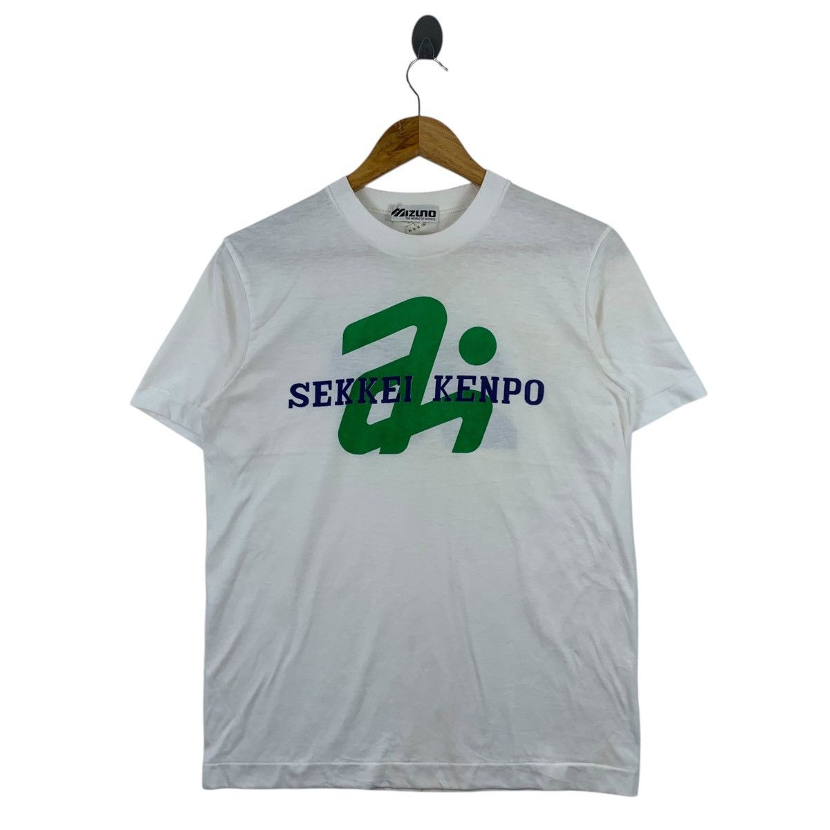 Mizuno × Vintage Vintage 90s MIZUNO SEKKEI KENPO 20th Anniversary White Shirt Size US L / EU 52-54 / 3 - 1 Thumbnail