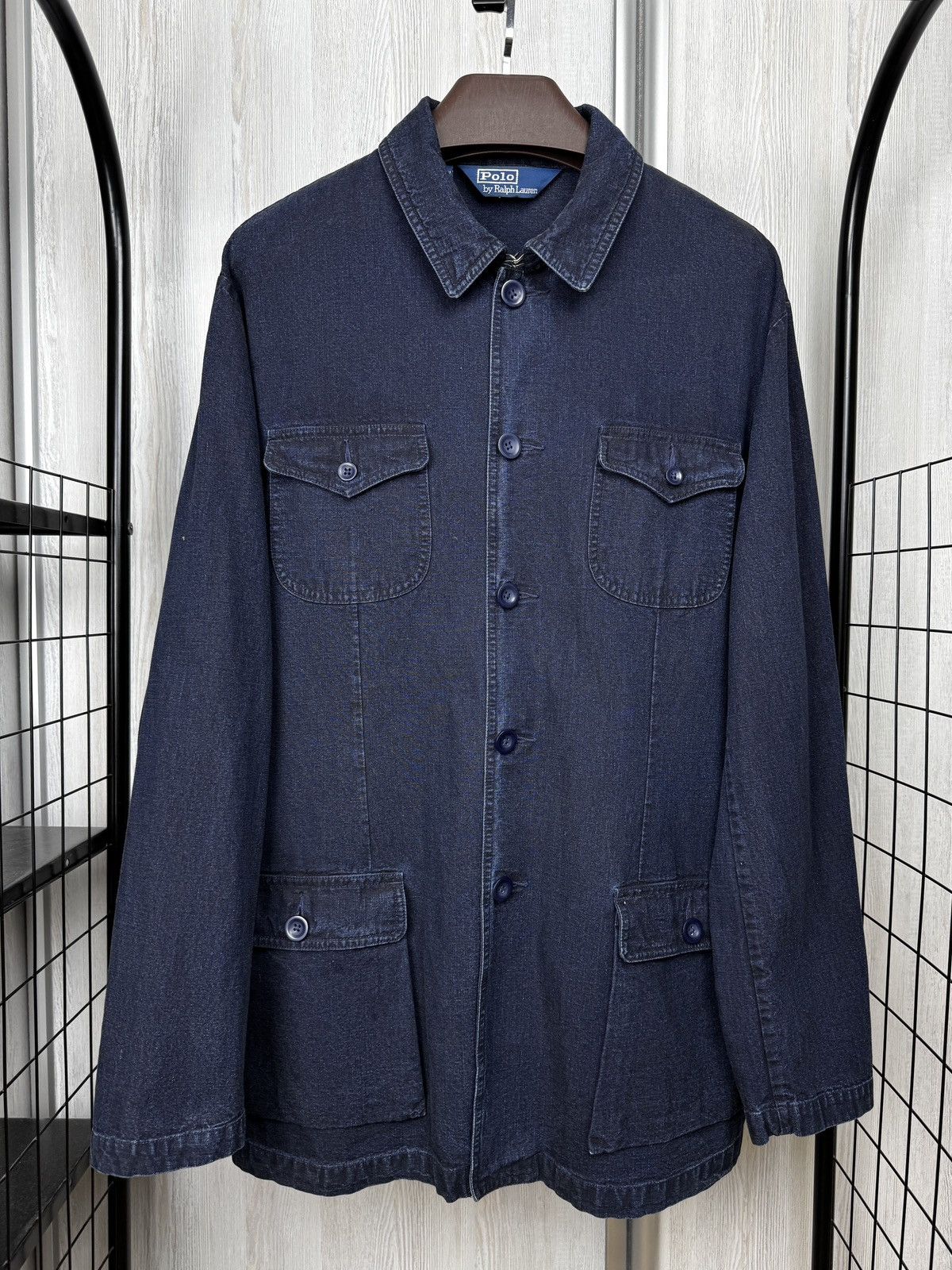 Polo Ralph Lauren Polo Ralph Lauren Dark Indigo Blue vintage blazer Jacket Size US L / EU 52-54 / 3 - 2 Thumbnail