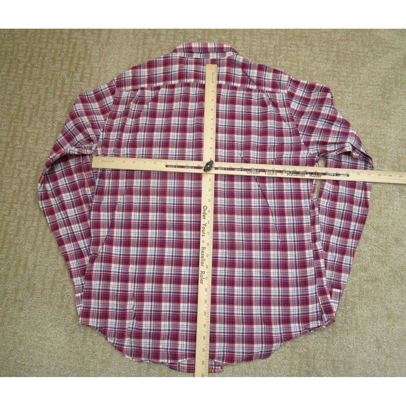 Relwen Relwen Shirt Men L Red Plaid Long Sleeve Button Down Cotton Outdoor Size US L / EU 52-54 / 3 - 5 Thumbnail