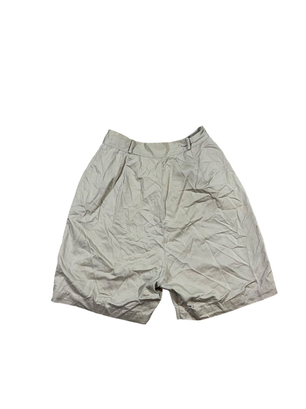 Vintage Vintage 60s Beige Pleated Shorts Size 26" / US 2 / IT 38 - 2 Thumbnail