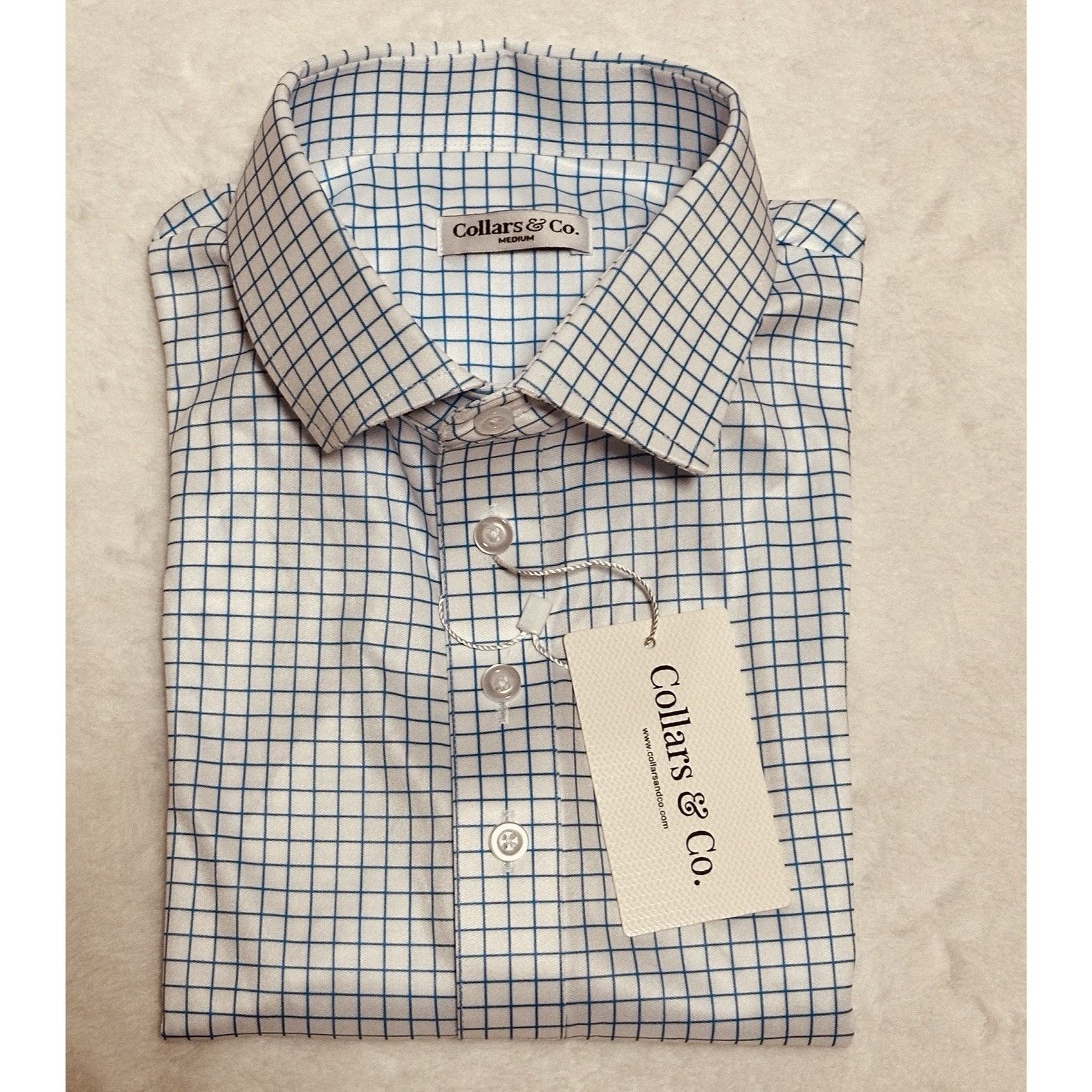 Other Collars & Co. Blue Dress Polo Sz M Performance 4-Way Stretch Size US M / EU 48-50 / 2 - 2 Thumbnail