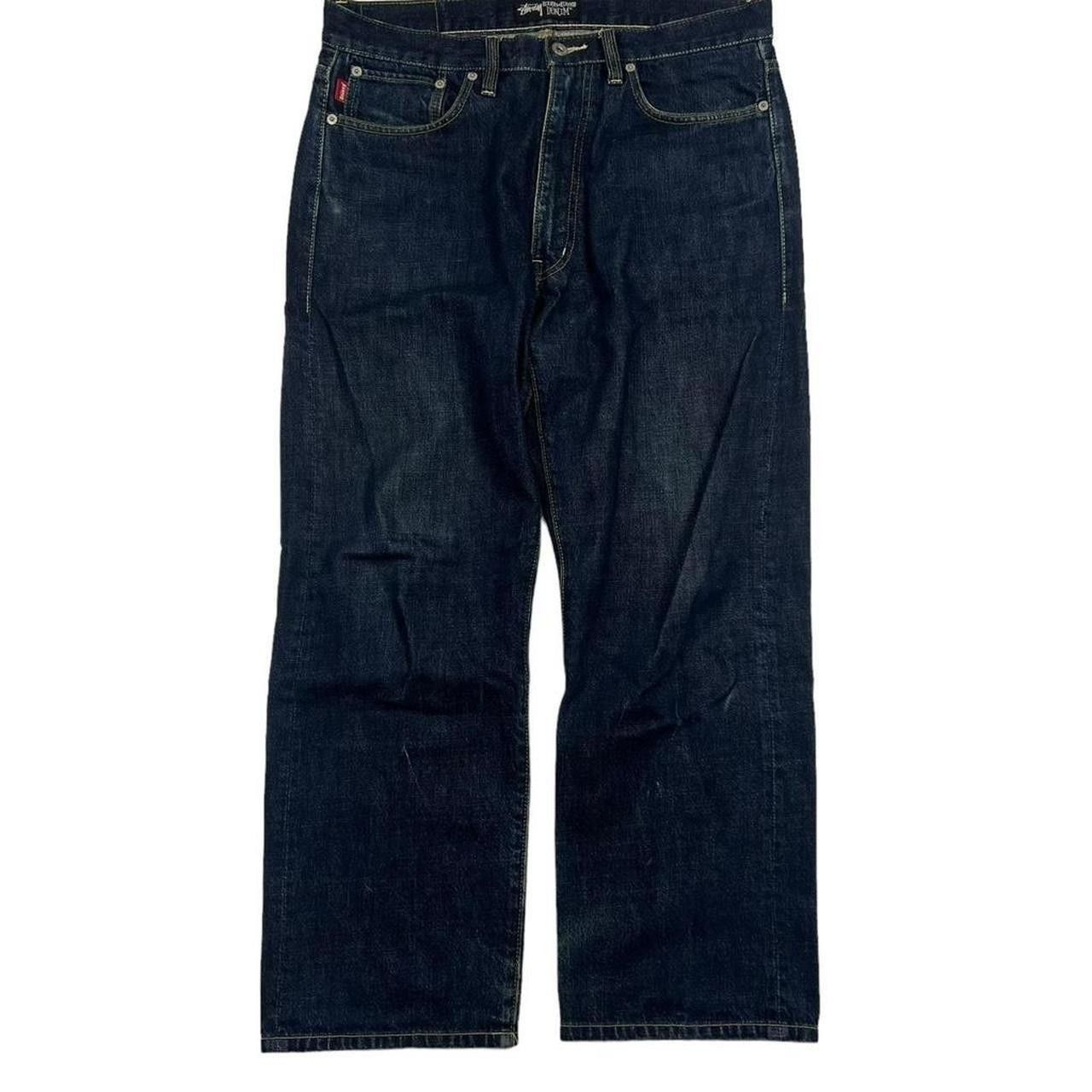 Stussy Vintage 2000s Stussy Yellow Spellout Jeans - Waist: 34” Size US 34 / EU 50 - 4 Thumbnail