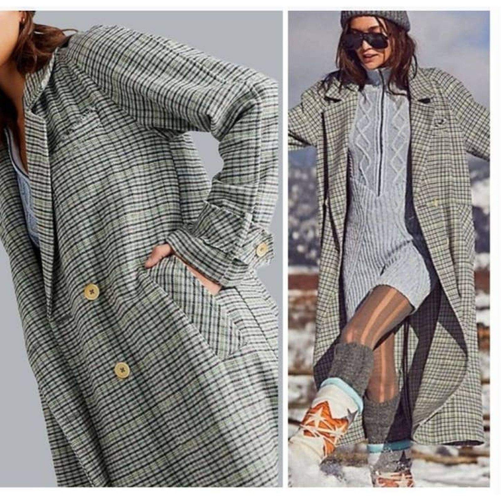 Free People New Free People WE THE FREE Liberty Duster $298 LARGE Blue Size L / US 10 / IT 46 - 1 Thumbnail