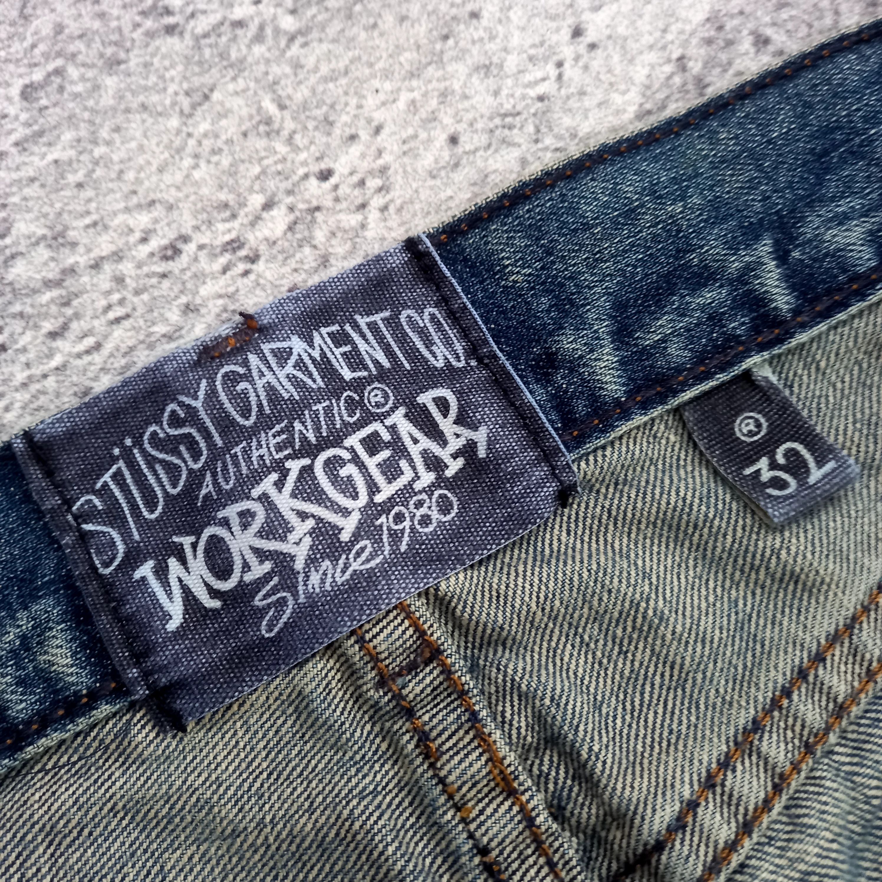 Stussy 1990s Stussy - Button Fly Distressed Denim Pants Size US 32 / EU 48 - 5 Thumbnail