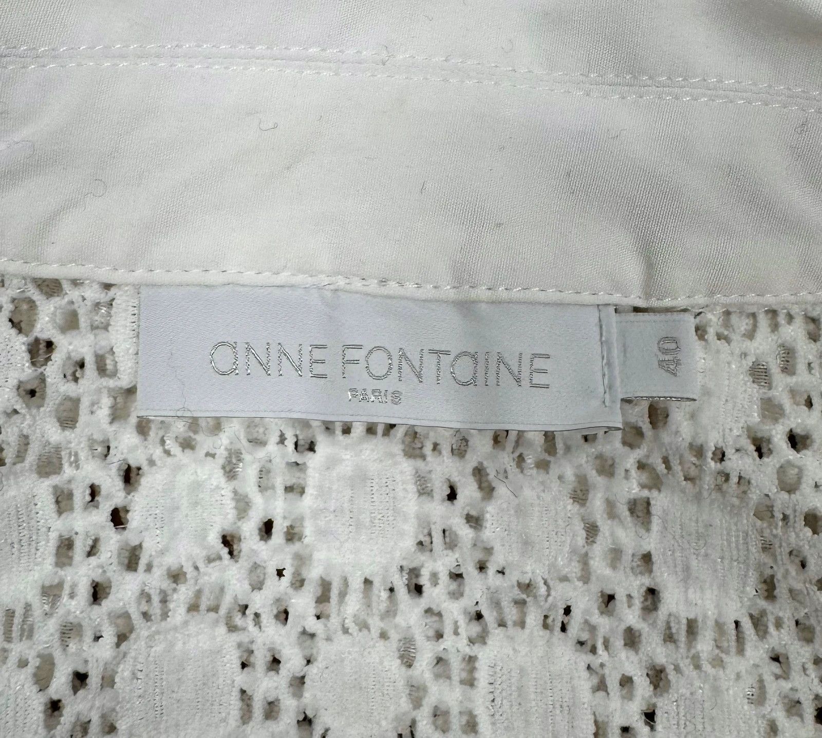 ANNE FONTAINE Anne Fontaine Regina Lace Crochet Button Up Blouse Size M / US 6-8 / IT 42-44 - 11 Thumbnail