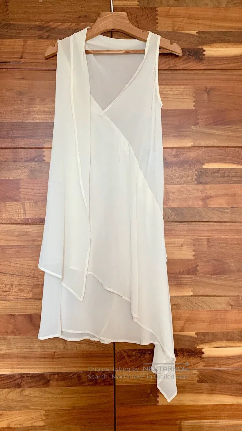 Ann Demeulemeester Ann Demeulemeester Asymmetrical Silk Long Vest Size XXS / US 00 / IT 34 - 2 Thumbnail