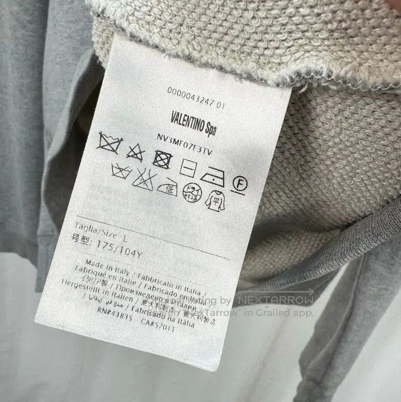 Valentino Valentino Gray Cotton Embroidered Long Sleeve Sweatshirt . Size US L / EU 52-54 / 3 - 7 Thumbnail