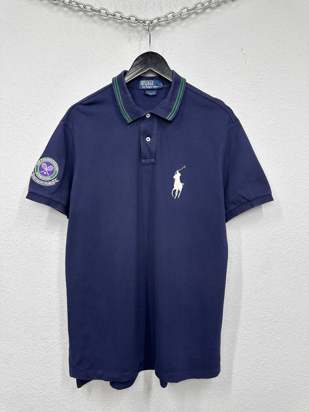 Polo Ralph Lauren Vintage Polo Wimbledon T-Shirt Polo Ralph Lauren Custom Fit Size US L / EU 52-54 / 3 - 1 Thumbnail