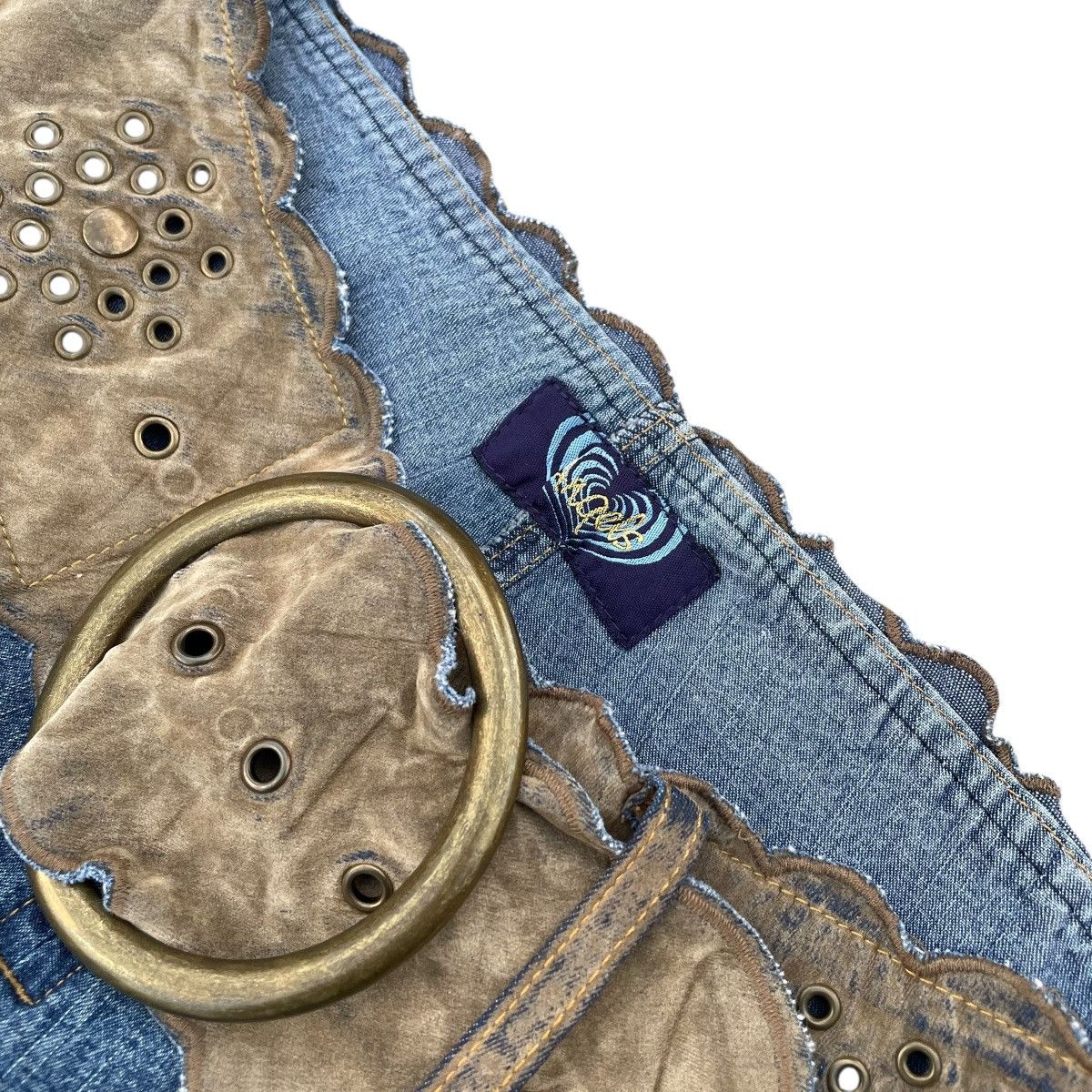 Hysteric Glamour ANGELS WASHED GENUINE LEATHER BELT FLARE PANTS Size 26" / US 2 / IT 38 - 8 Thumbnail