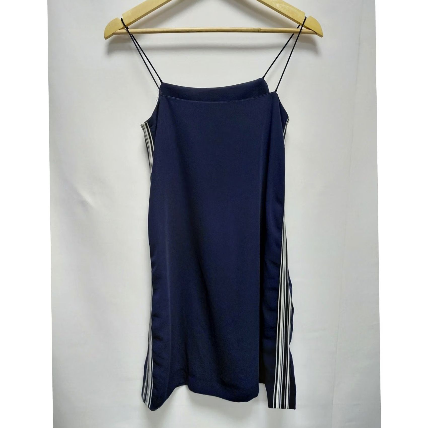 Wood Wood WOOD WOOD Navy Blue Dress Size 34 Spaghetti Strap Solid Sleeveless Women Size XXS / US 00 / IT 34 - 2 Thumbnail