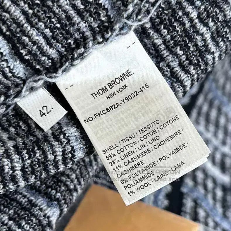 Thom Browne Thom Browne Light blue cardigan woven by Xiao Xiangfeng Size US XS / EU 42 / 0 - 6 Thumbnail