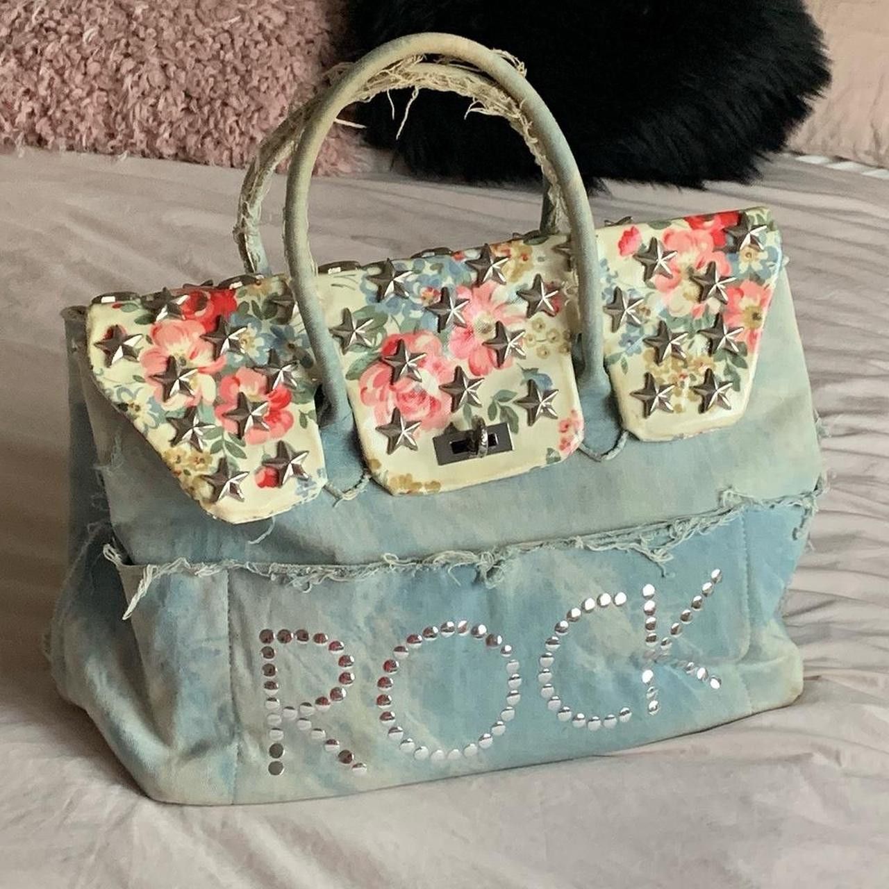 Hysteric Glamour Vintage Floral Denim Firkin Bag Size ONE SIZE - 1 Thumbnail