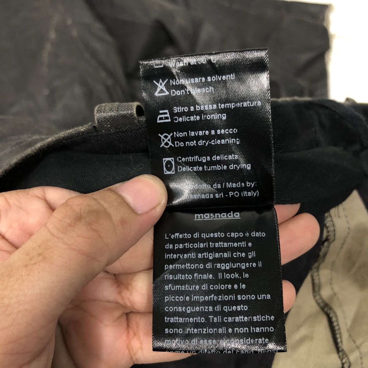 Japanese Brand Masnada Made in Italy Wax Biker Pants Parachute Bondage Size US 32 / EU 48 - 20 Thumbnail