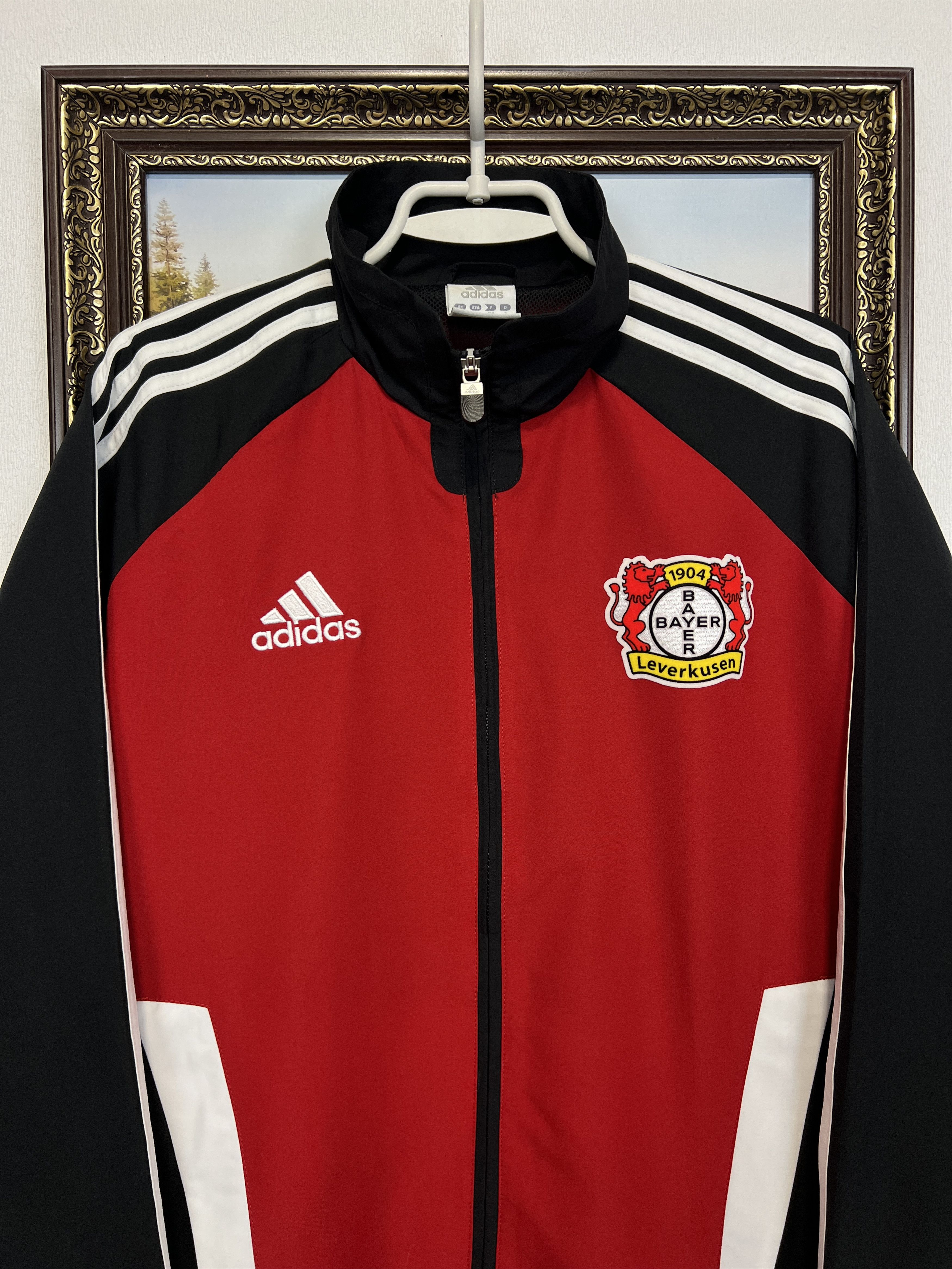Adidas Vintage Bayer 04 Leverkusen Football Jacket Soccer Track Top Size US S / EU 44-46 / 1 - 2 Thumbnail