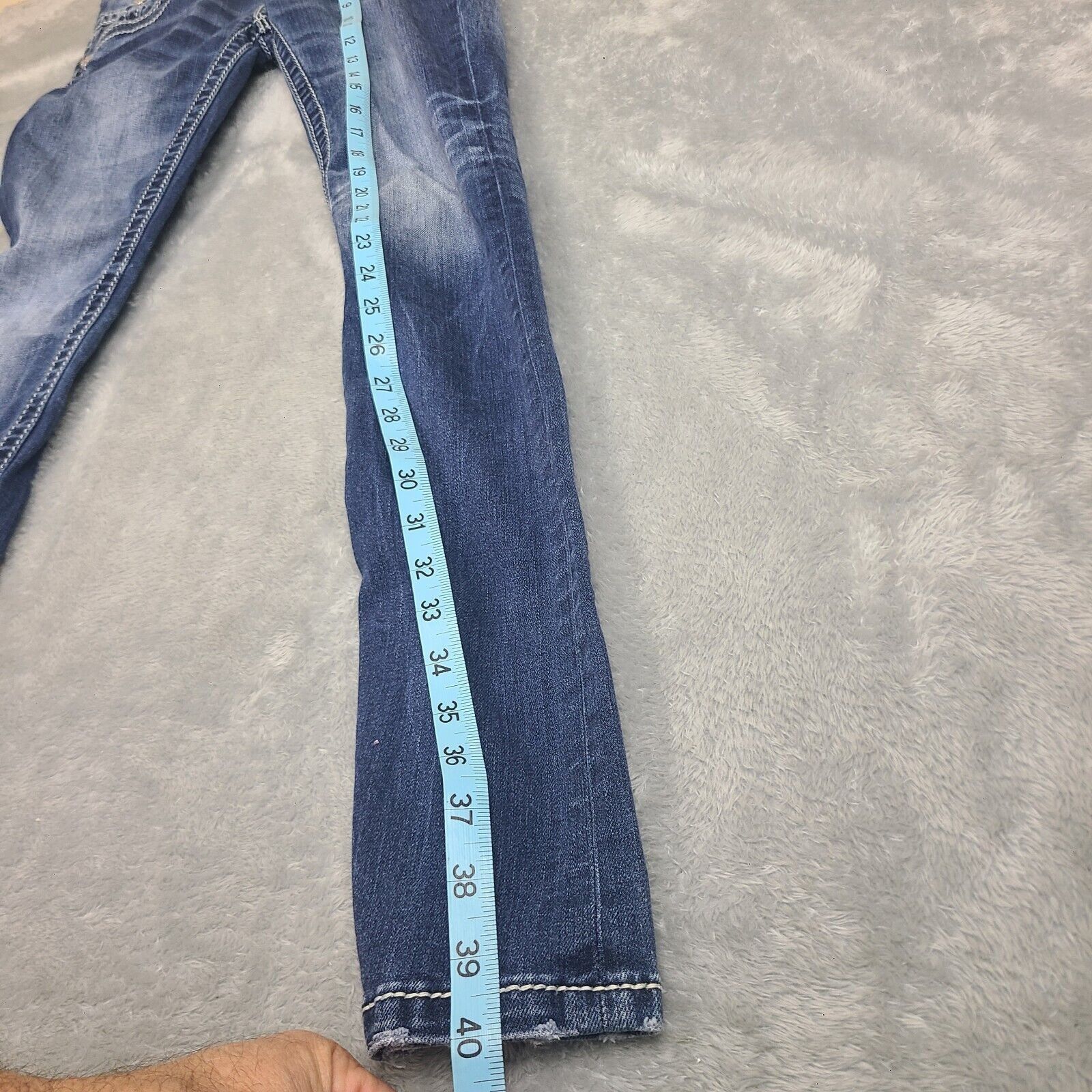 Miss Me Miss Me Jeans Sz 26 Signature Straight FIt Rhinestone Low Ri Size 26" / US 2 / IT 38 - 10 Thumbnail
