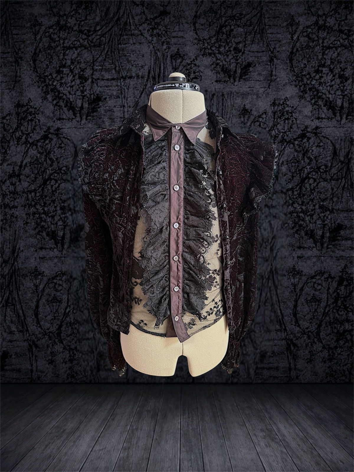Share Spirit Homme Share Sprit Ruffled Floral Dress Shirt / Button up Shirt hyd Size US S / EU 44-46 / 1 - 11 Thumbnail