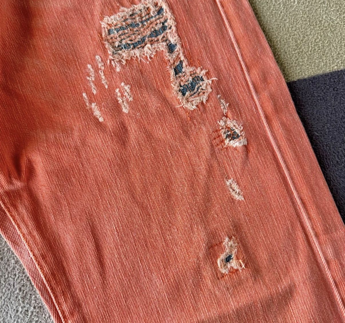 Denim & Supply Ralph Lauren Denim Supply Ralph Lauren Pink Distressed Jeans K22 Size US 31 - 5 Thumbnail