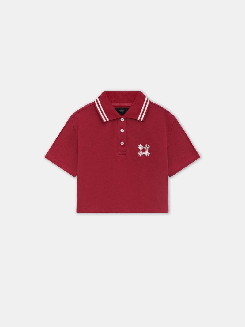 o1s1wg110126 MA Quad Cropped Polo Shirt in Red