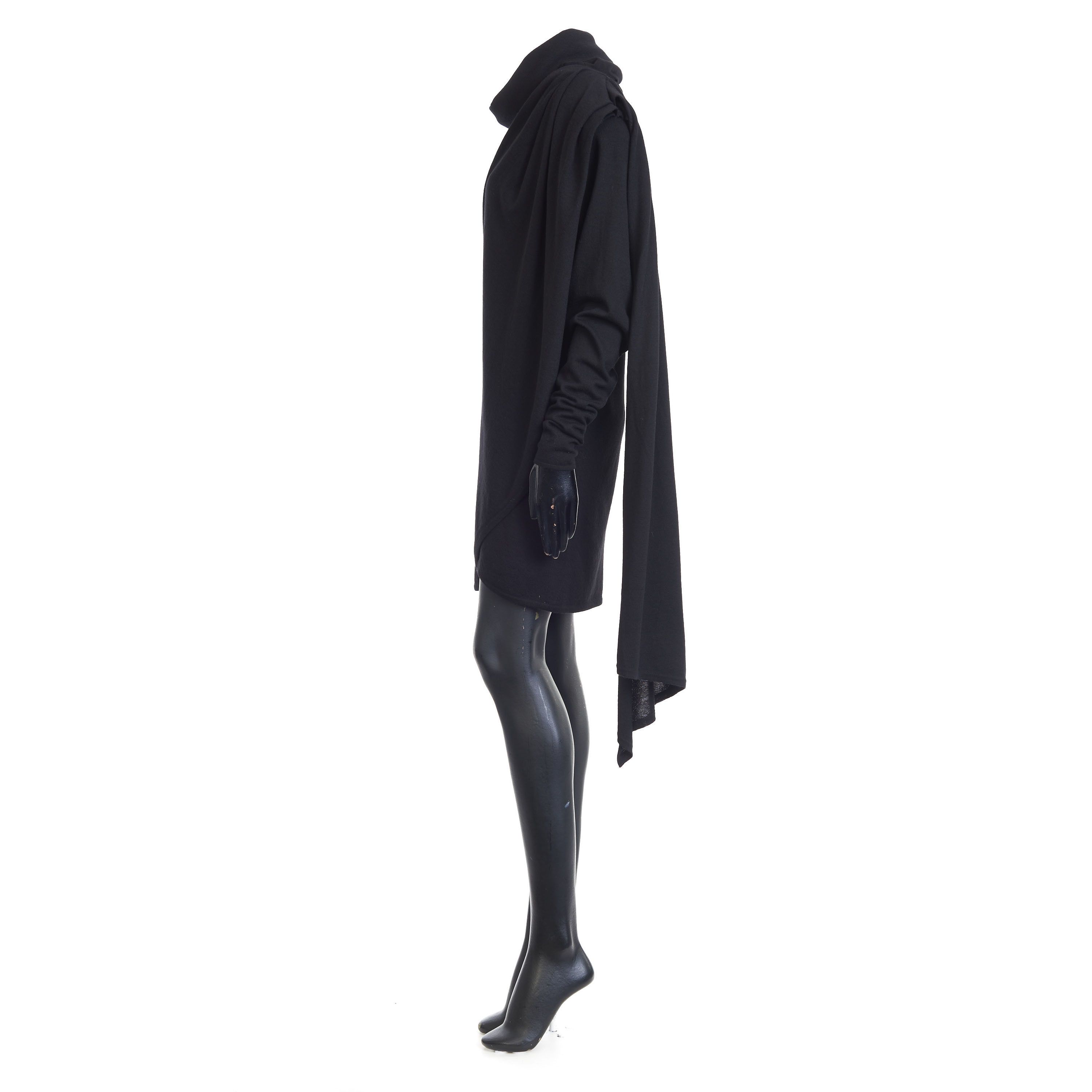 Saint Laurent Paris Hooded Dress In Wool Size M / US 6-8 / IT 42-44 - 4 Thumbnail