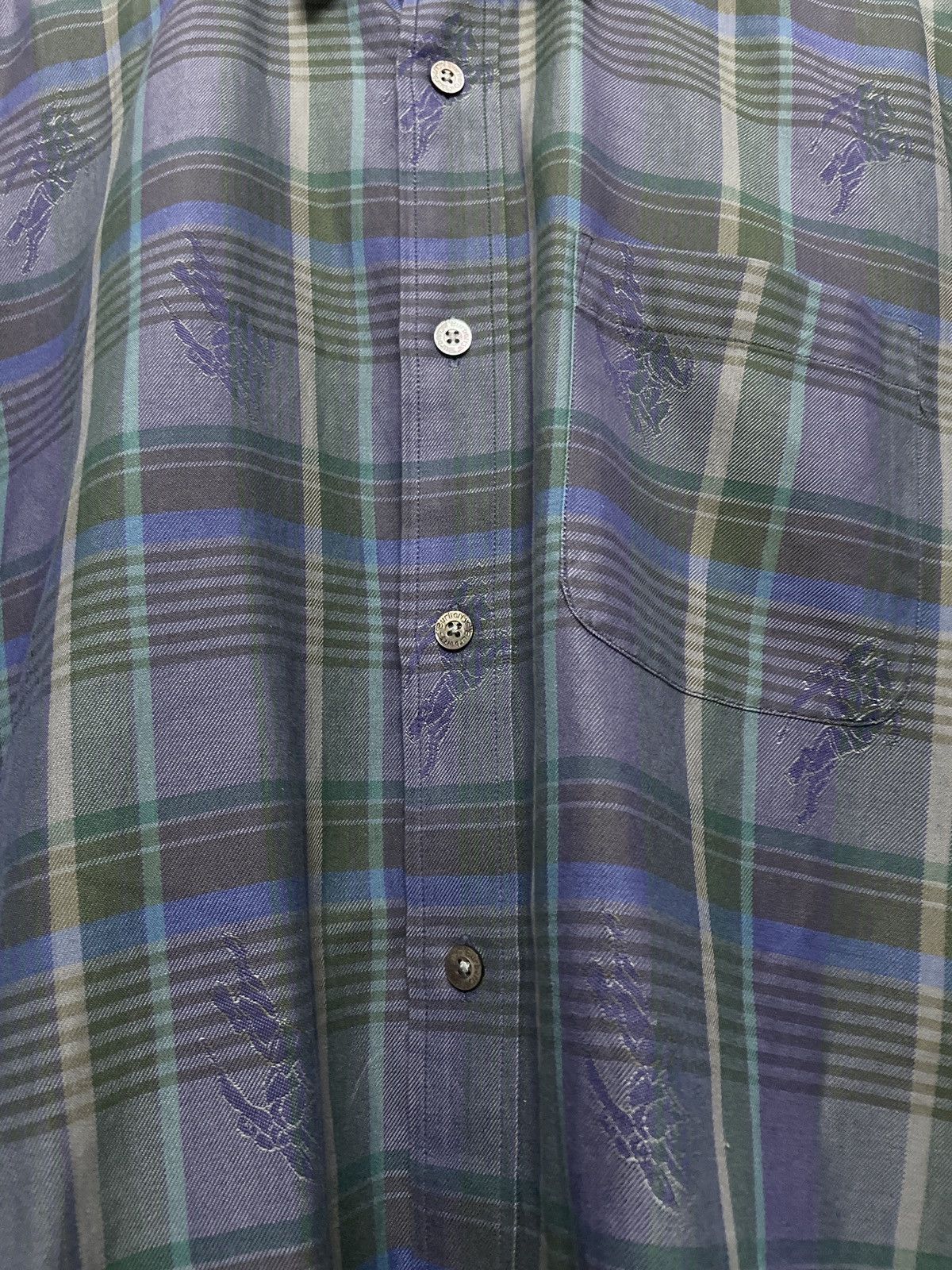 Burberry × Vintage Burberrys Full Print Button Up Shirt Size US M / EU 48-50 / 2 - 6 Thumbnail