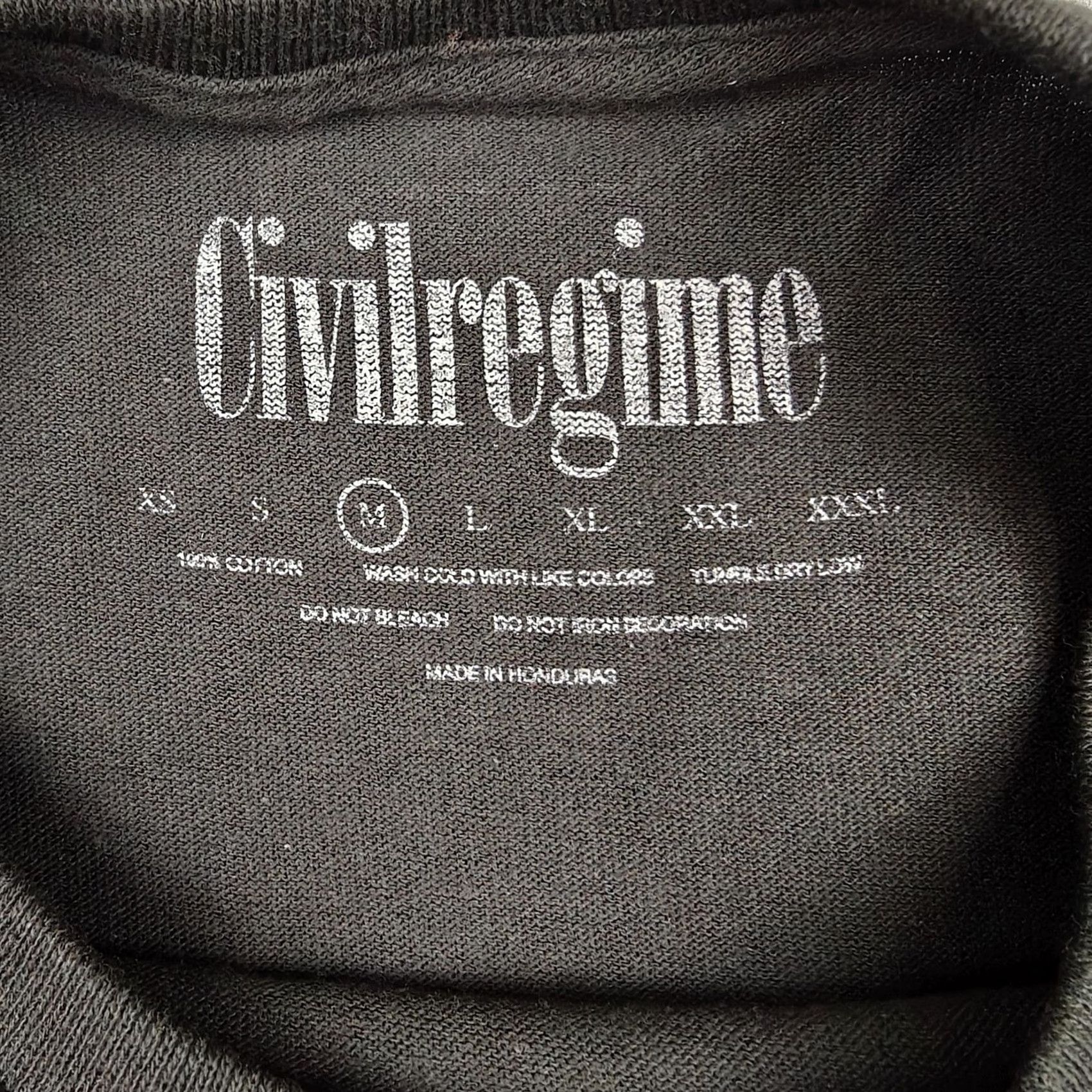 Vintage VINTAGE? Civil Regime Shirt Mens M Black Grim Reaper Flames Doves Graphic Streetwear Size US M / EU 48-50 / 2 - 3 Thumbnail