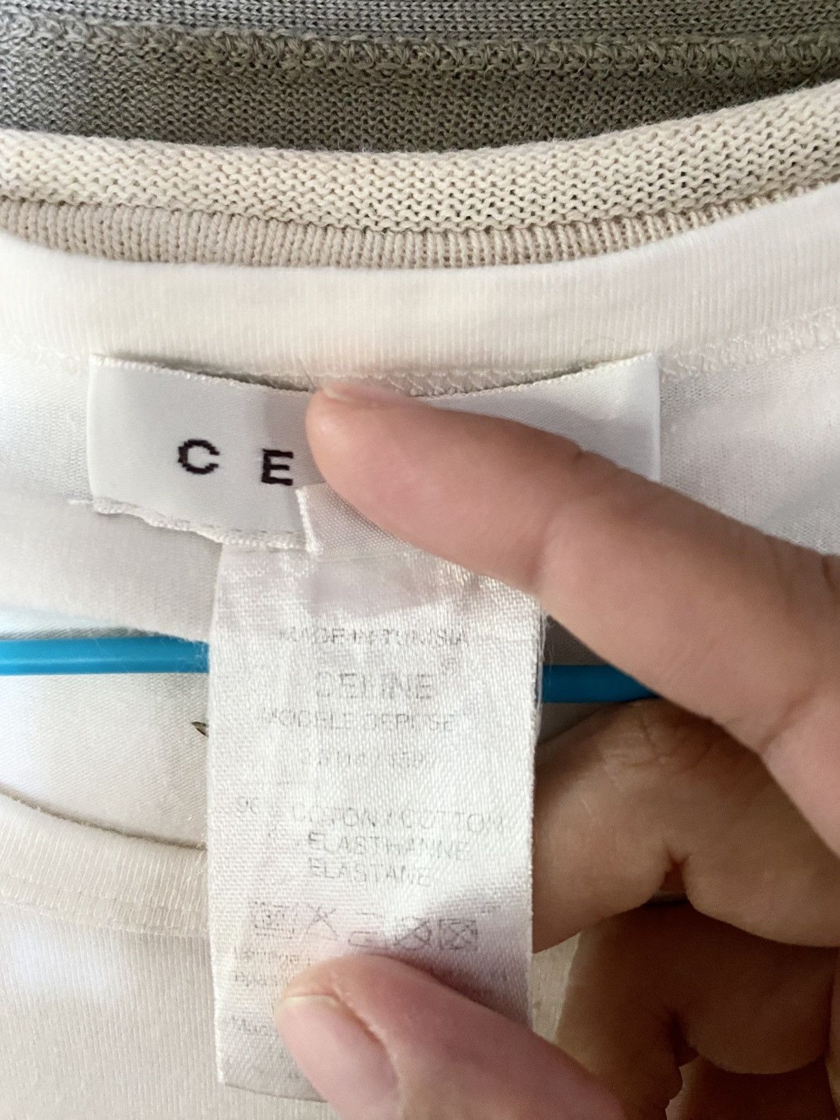 Celine CELINE - Baby Tee Embroidered Logo Size L / US 10 / IT 46 - 9 Thumbnail
