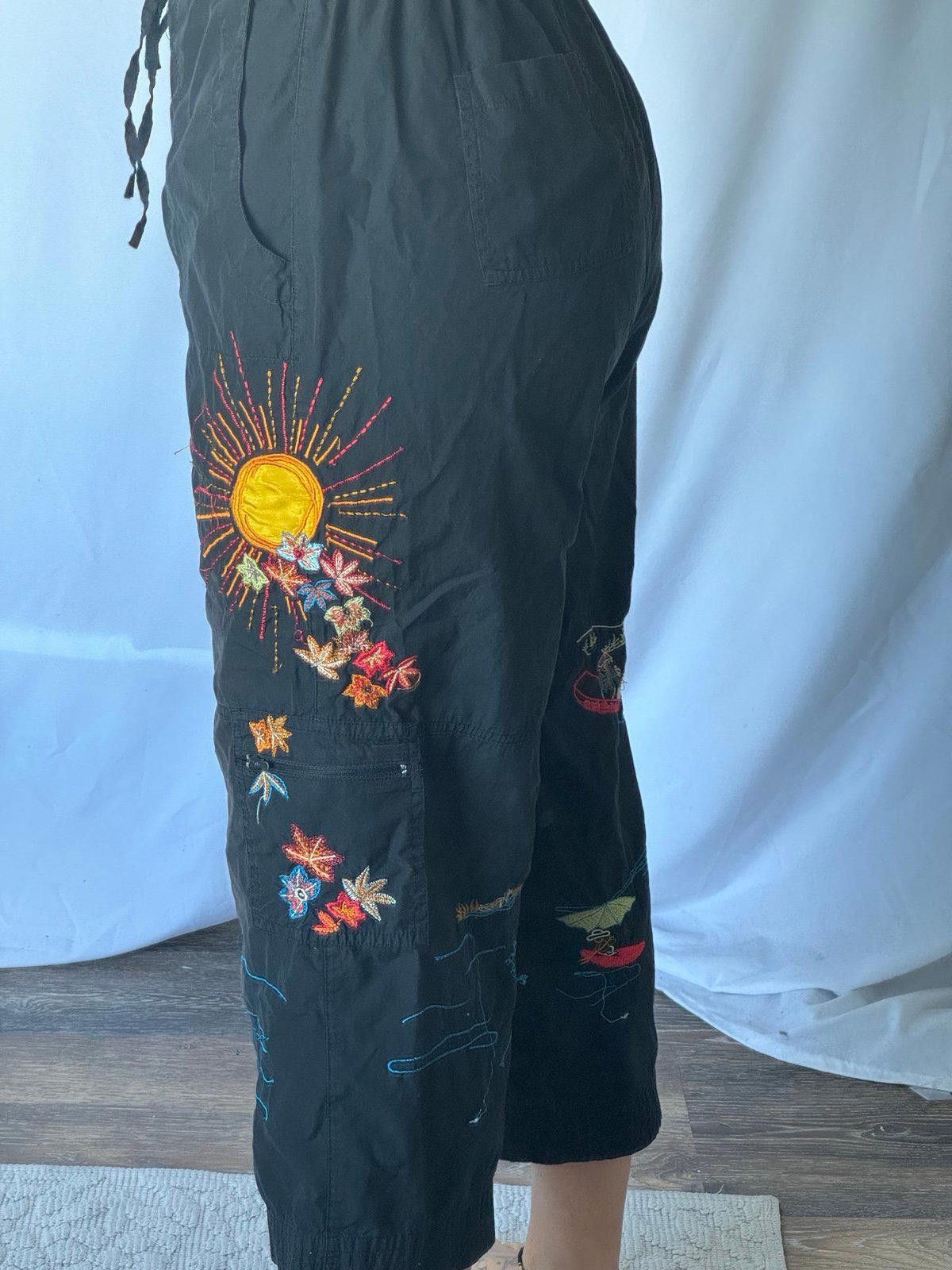 Designer Chicos embroidered pants Size 32" / US 10 / IT 46 - 2 Thumbnail