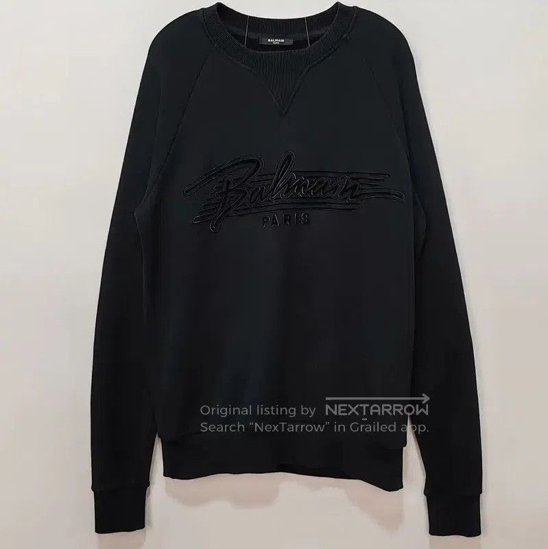 Balmain Balmain Black Cotton Men's Sweatshirt . Size US S / EU 44-46 / 1 - 1 Thumbnail