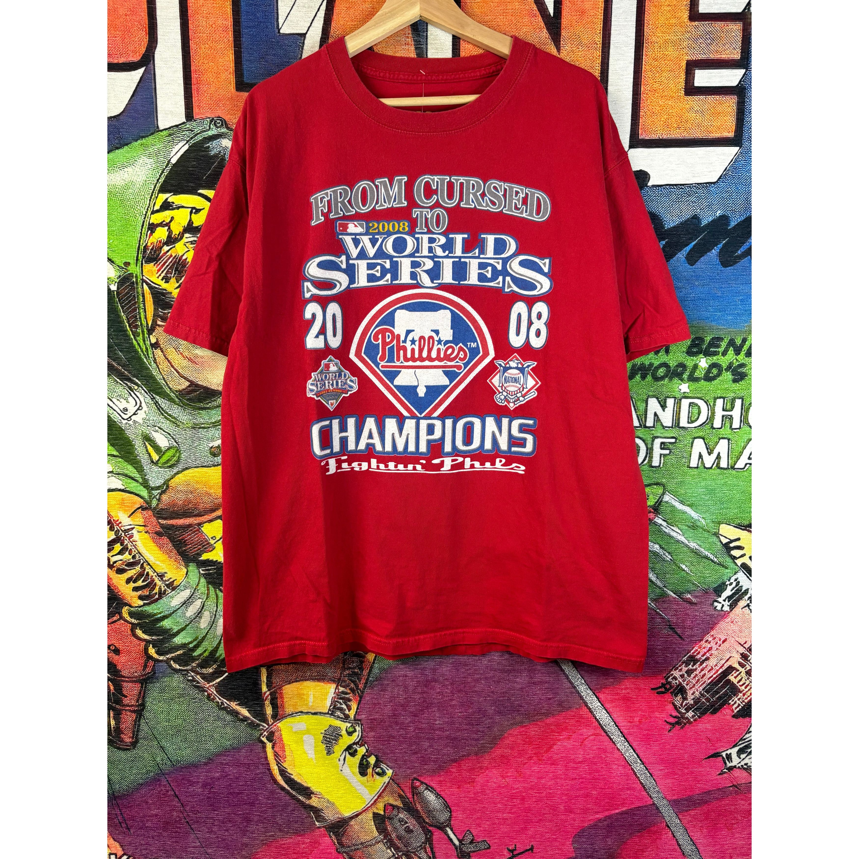 Vintage Y2K 2008 Philadelphia Phillies World Series Champions Tee XL Size US XL / EU 56 / 4 - 3 Thumbnail