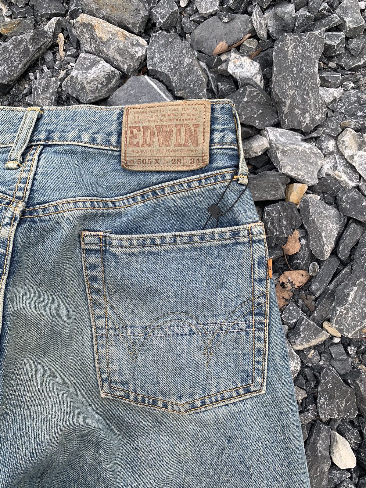 Kapital VINTAGE EDWIN 505X SELVEDGE BUTTON FLY DISTRESSED DENIM Size US 27 - 18 Thumbnail
