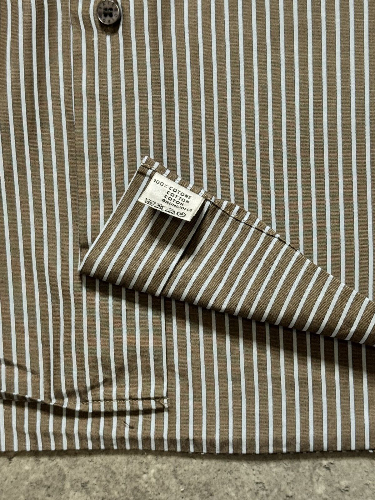 Balenciaga Vintage Balenciaga Striped Button Up Shirt Size US L / EU 52-54 / 3 - 12 Thumbnail