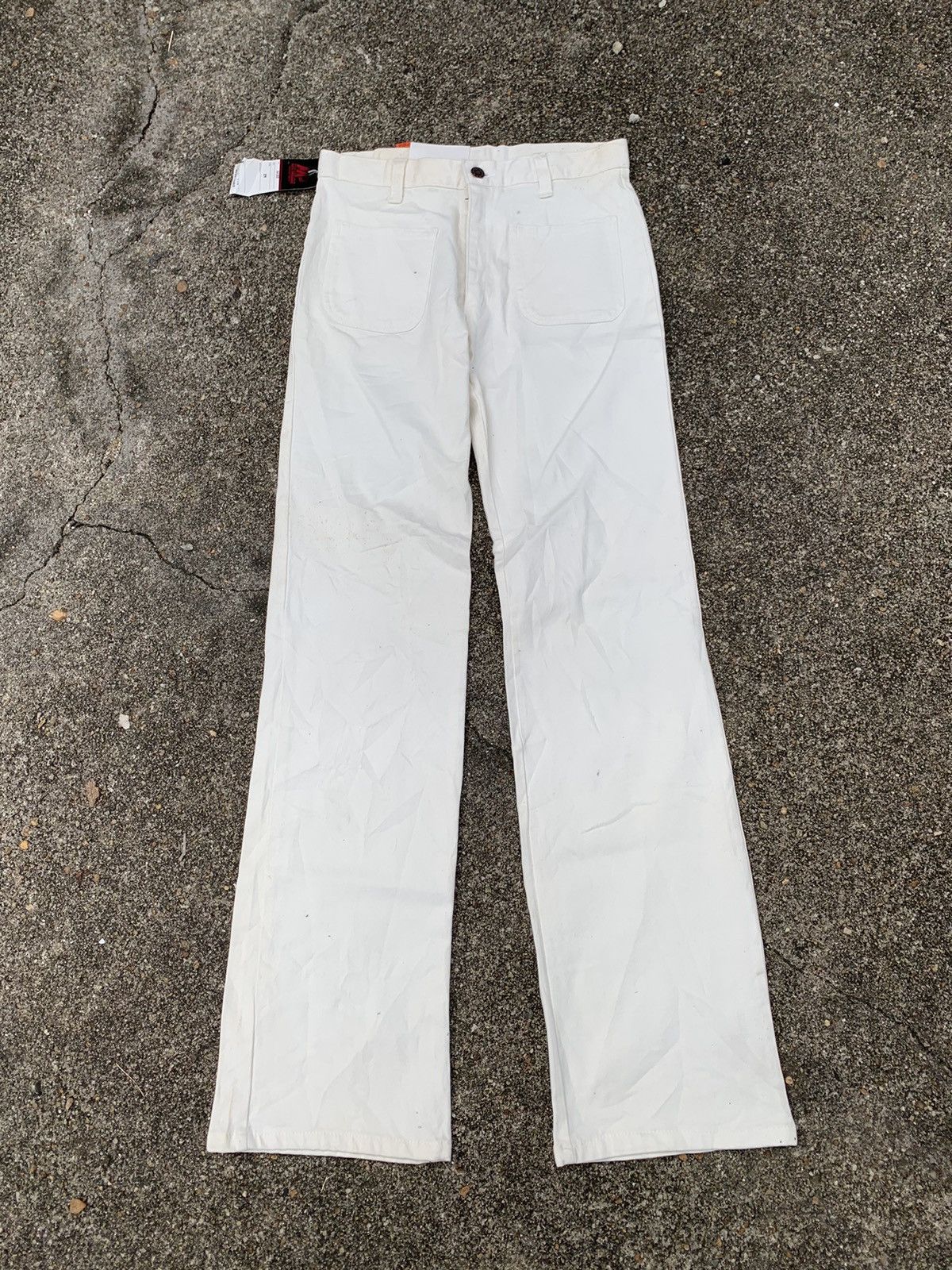 Japanese Brand × Vintage Steals! Vintage NOS Big G Blue Jeans Japan Cream Denim Size US 29 - 3 Thumbnail