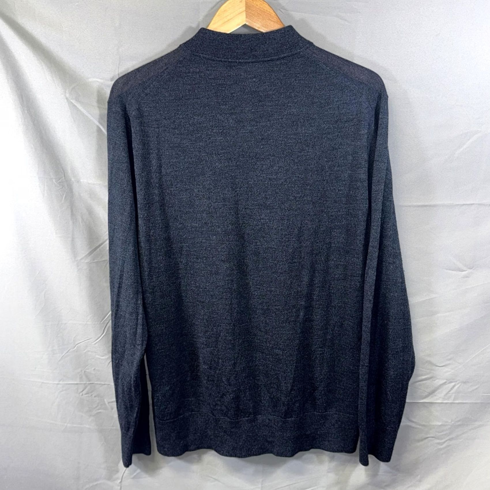 Bonobos Bonobos Sweater Mens XL Gray Half Zip Slim Fit Merino Wool Silk Blend Pullover Size US XL / EU 56 / 4 - 2 Thumbnail