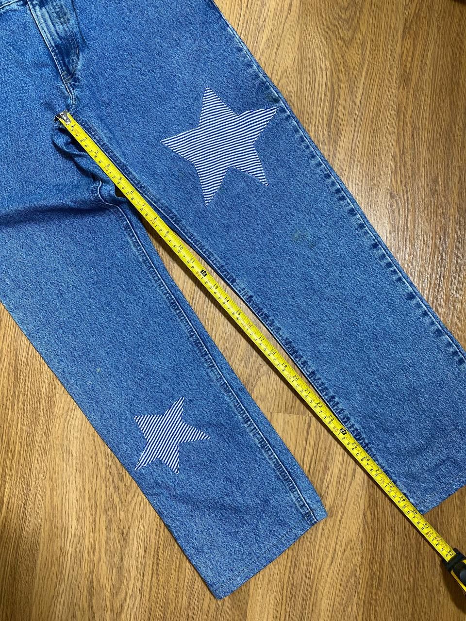 Vintage 💥Distressed Vintage Flared Dirty Washed Crash Denim Jeans Size US 32 / EU 48 - 21 Thumbnail