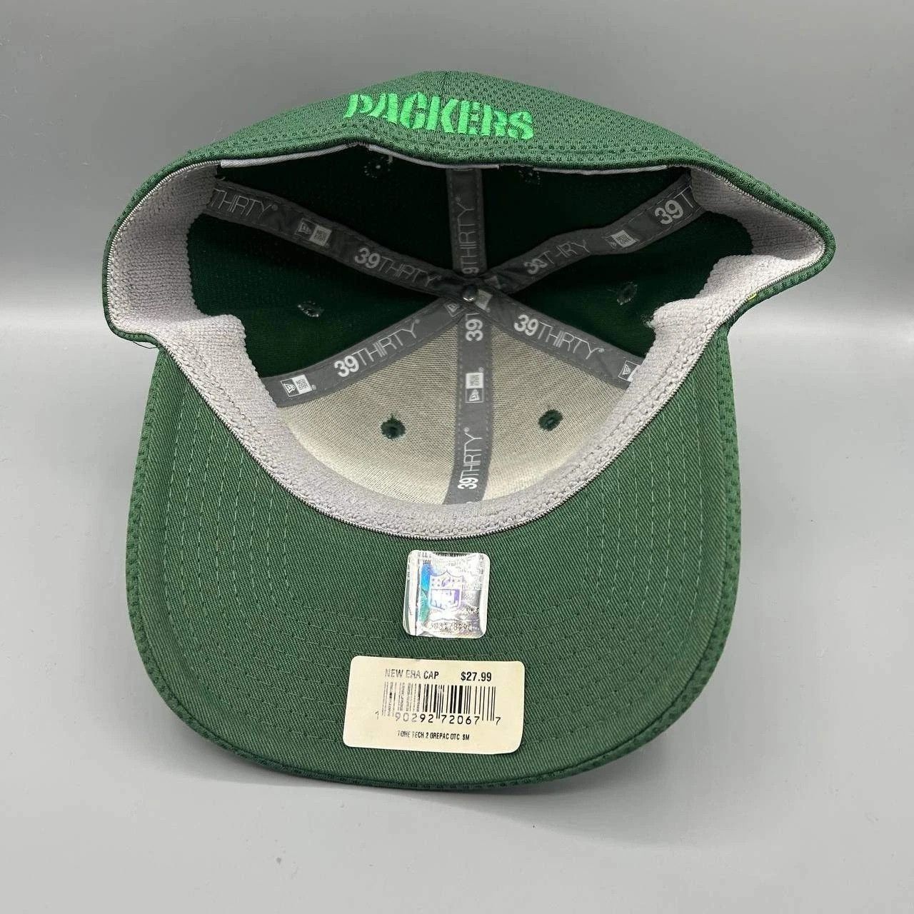 New Era Green Bay Packers Hat Men S-M Green NFL Stretch Fitted Size ONE SIZE - 4 Thumbnail