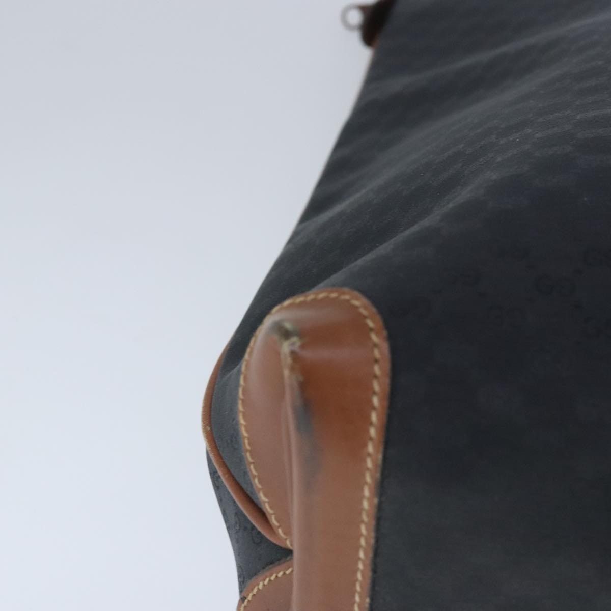 Gucci GUCCI Micro GG Canvas Hand Bag Pvc Leather Black Brown Size ONE SIZE - 10 Thumbnail