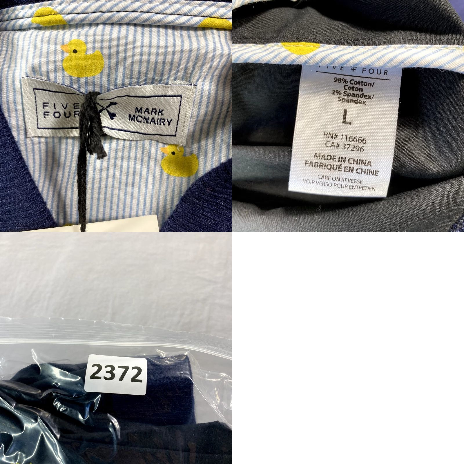Mark McNairy Five Four Jacket Mens Large Black Bomber Full Zip Preppy Mark McNairy Size US L / EU 52-54 / 3 - 8 Thumbnail