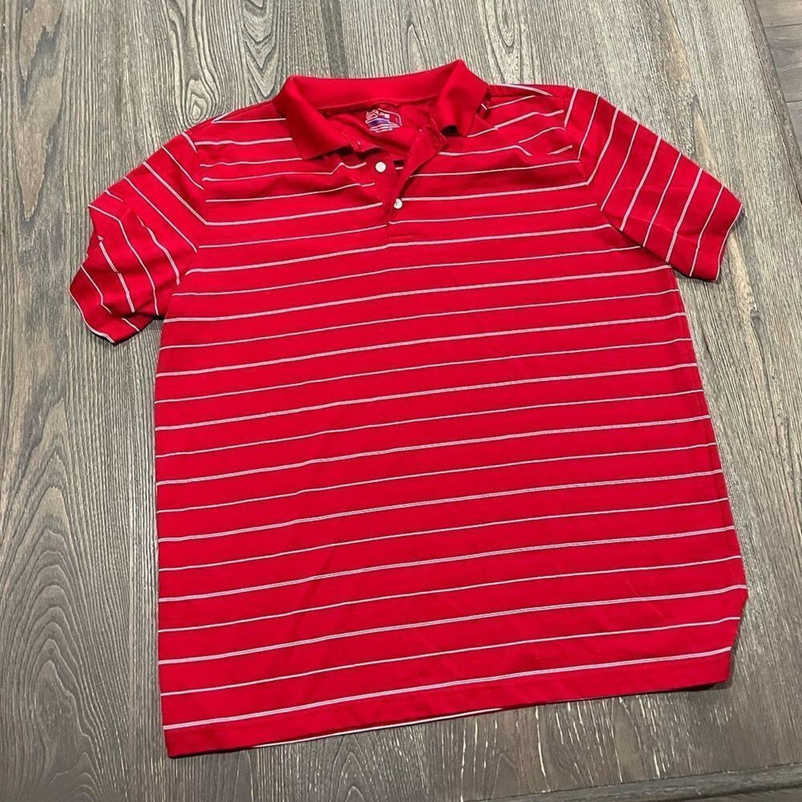 Chaps Chaps Golf 78 Stay Dry Striped Polo Golf Shirt Button Size L Size US L / EU 52-54 / 3 - 1 Thumbnail