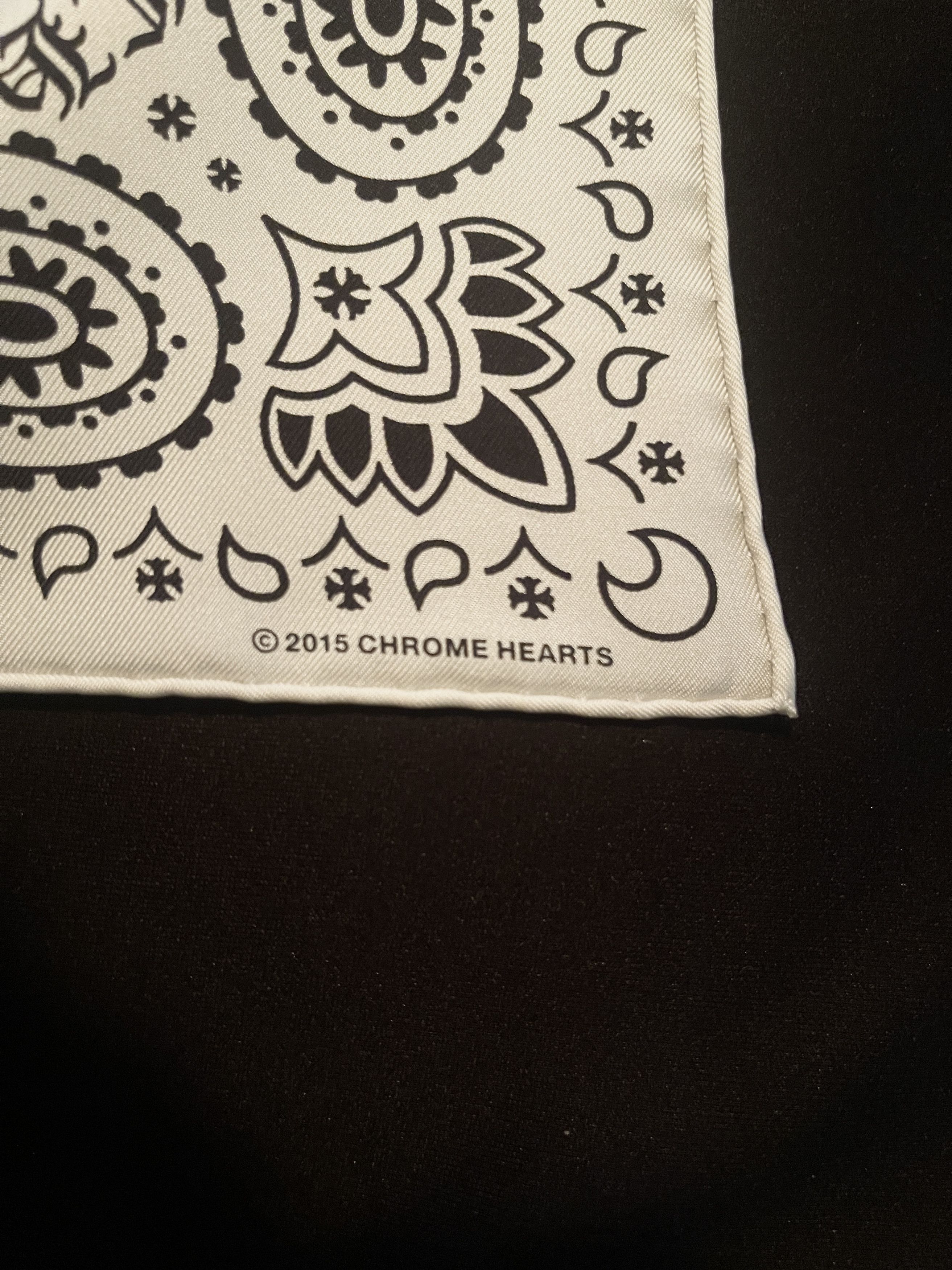 Chrome Hearts Chrome Hearts White Silk Bandana Size ONE SIZE - 10 Thumbnail