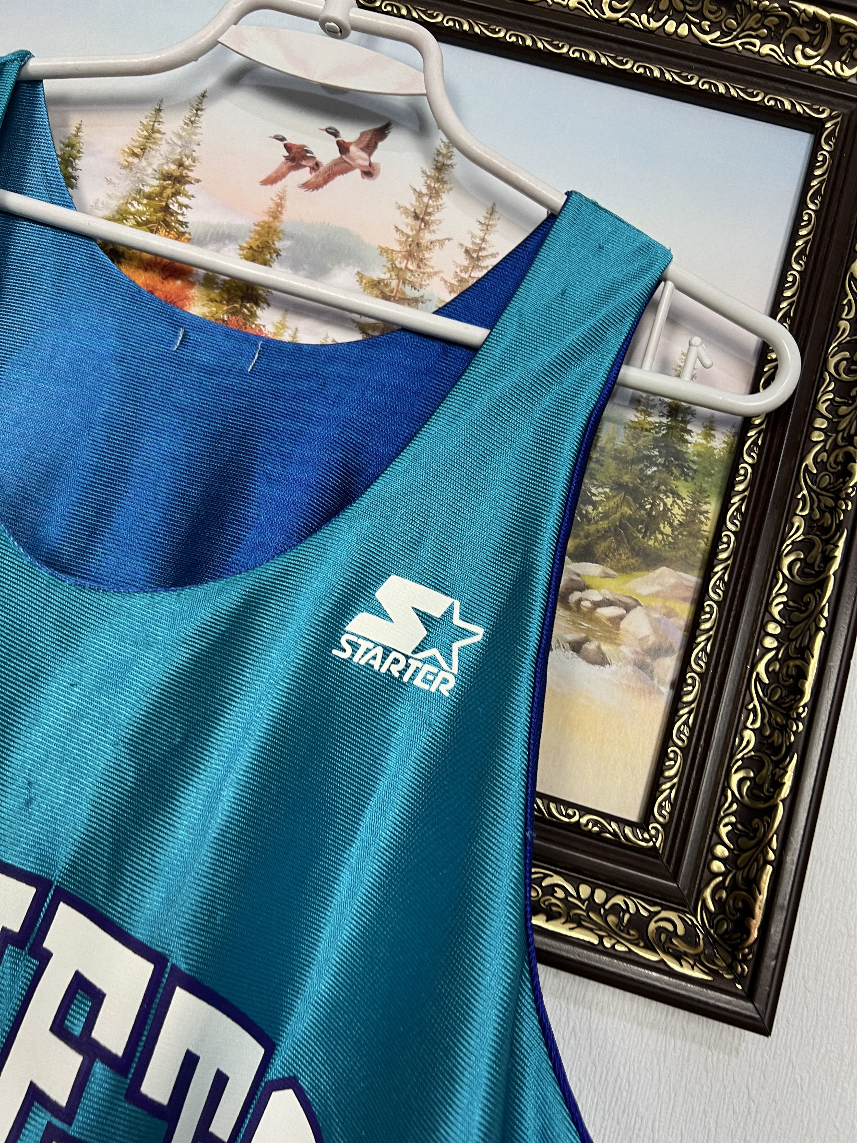 Starter Vintage 90's Charlotte Hornets NBA Reversible Jersey Rare Size US L / EU 52-54 / 3 - 4 Thumbnail