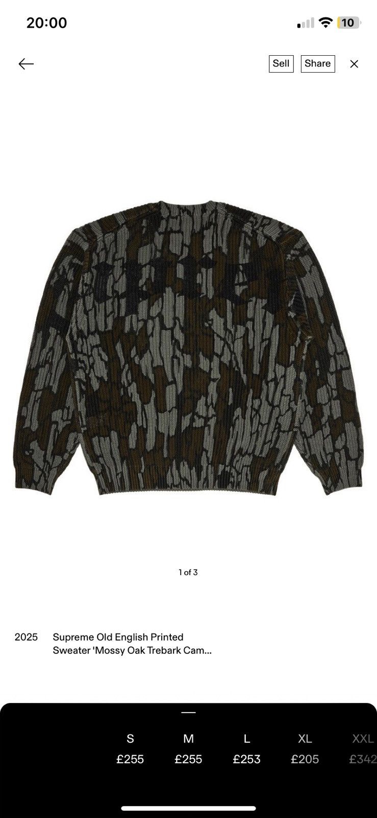 Supreme Supreme Old English Printed Knit Size US M / EU 48-50 / 2 - 6 Thumbnail